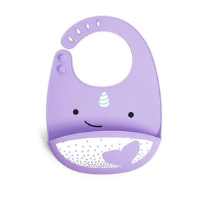 Babador De Silicone Skip Hop Zoo Baleia Narval