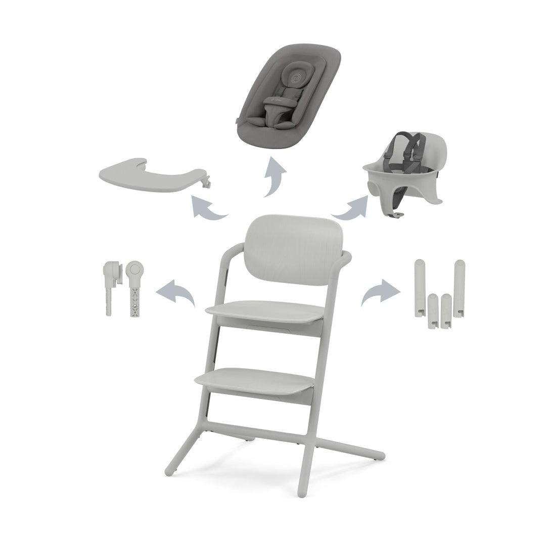 Cadeira de Alimentação Cybex Lemo 4 em 1 Suede Grey